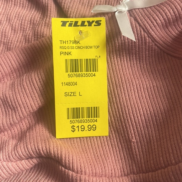 ASOS Pink Ribbed Women's Top - Picture 2 of 2